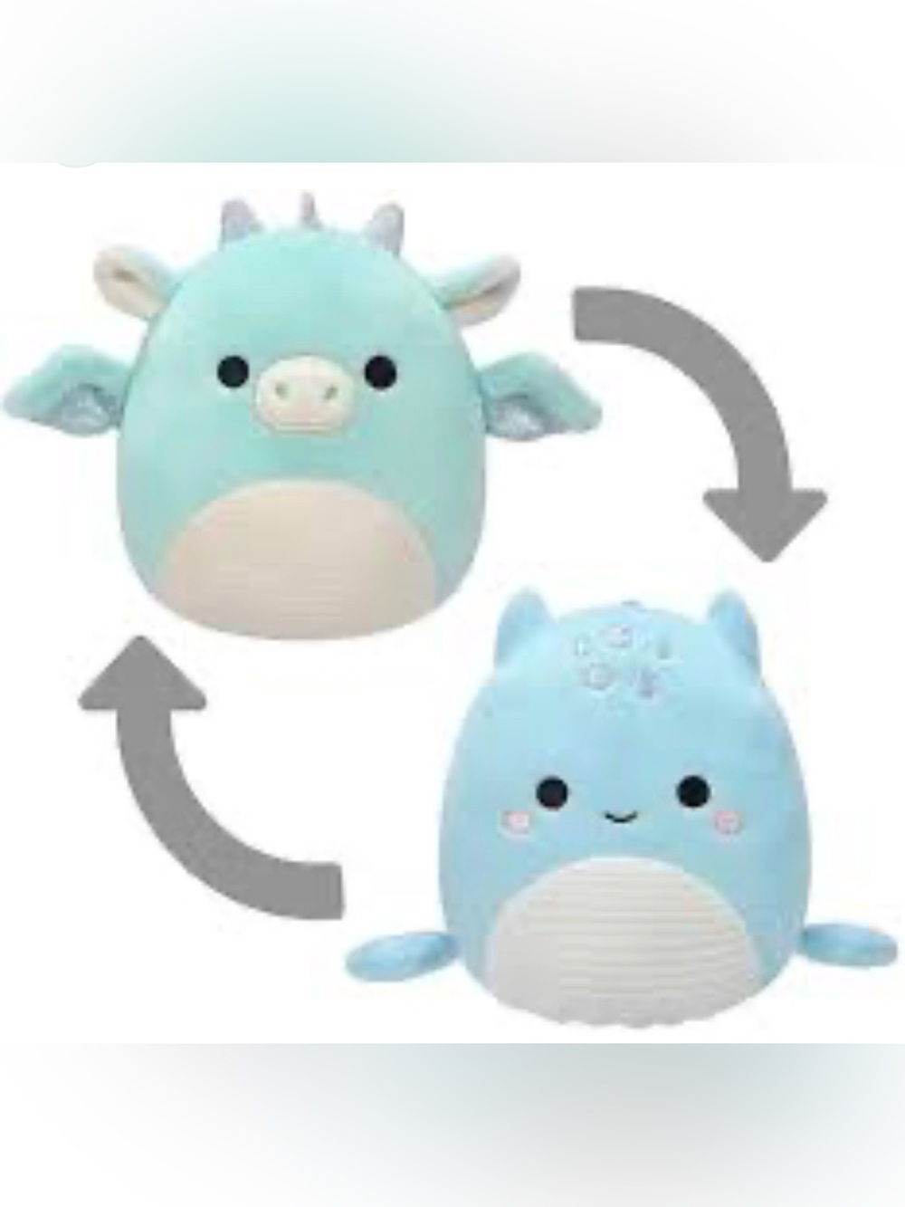 Squishmallows Flipamallows Miles & Lune - Reversible - 2 in 1